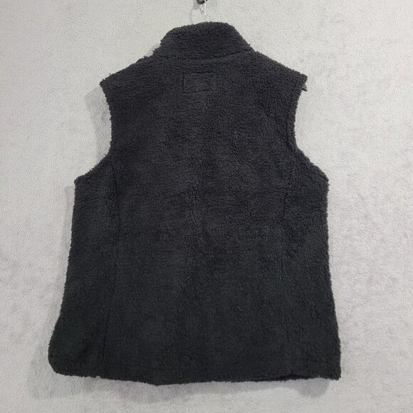 NEW SAGE Collective Womens L Sherpa Fleece Vest  Large With Plaid Linin Full Zip - Picture 2 of 8